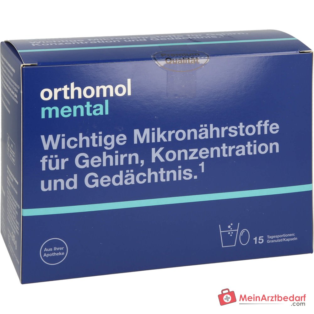 Orthomol Mental Granulat und Kapseln, 15 Tagesportionen.