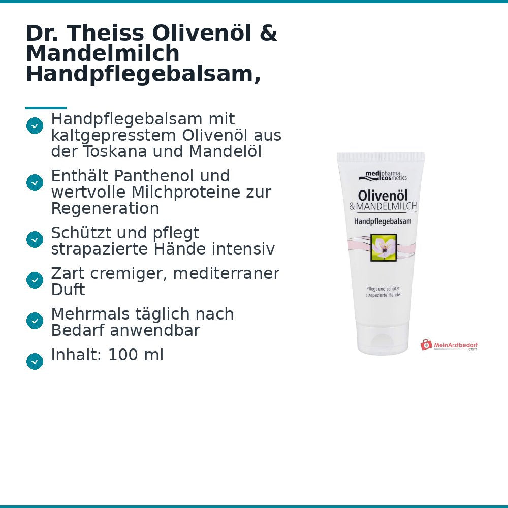 Dr. Theiss Olijfolie & Amandelmelk Handverzorgingsbalsem, 100 ml