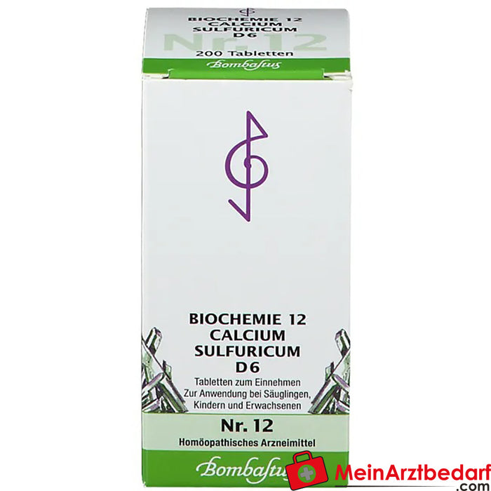 Bombastus Biochemistry 12 Calcium sulphuricum D 6 Comprimidos