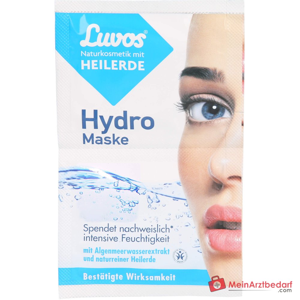 Luvos Heilerde Hydro Maske Algenmeerwasserextrakt / Hyaluronsäure / Bambusextrakt / Aprikosenkernöl Gesichtsmaske, 2x7,5 ml.