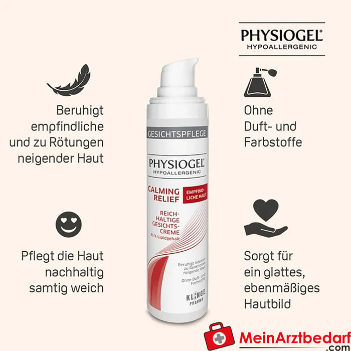 PHYSIOGEL Calming Relief - Reichhaltige Gesichtscreme, 40ml