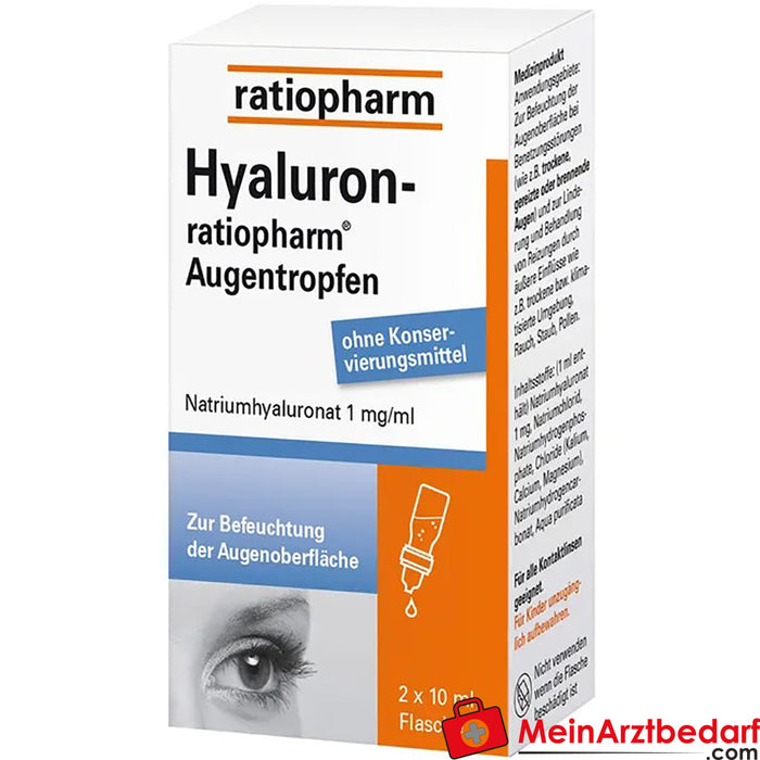 Krople do oczu Hyaluron-ratiopharm®, 20 ml
