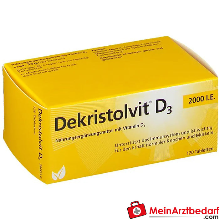 Dekristolvit D3 2000 I.U.，120 件。