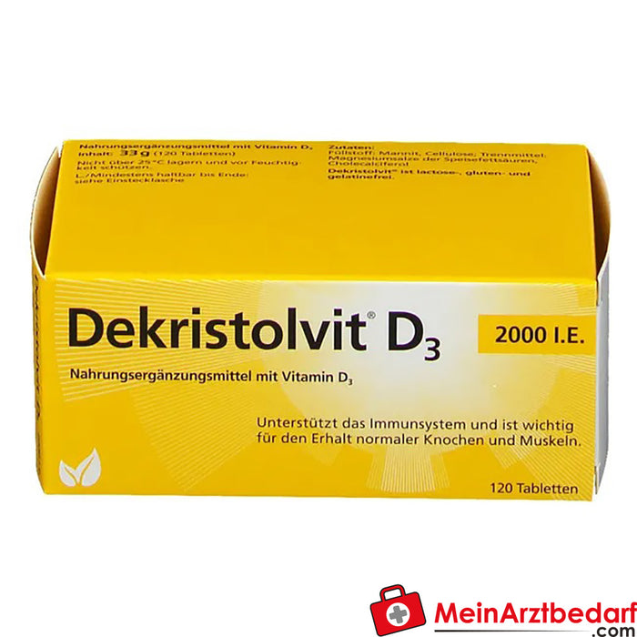 Dekristolvit D3 2000 I.U.，120 件。