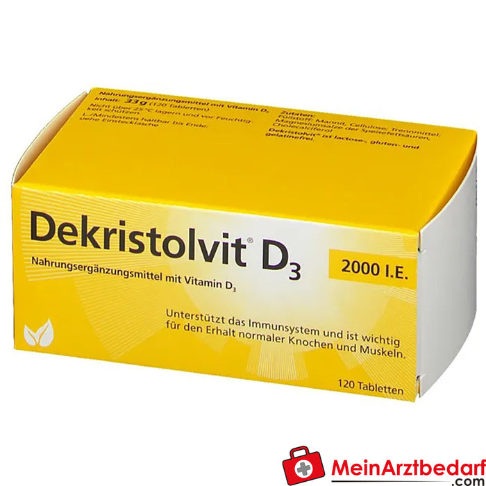 Dekristolvit D3 2000 I.U.，120 件。