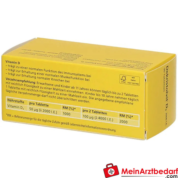 Dekristolvit D3 2000 I.U., 90 adet.