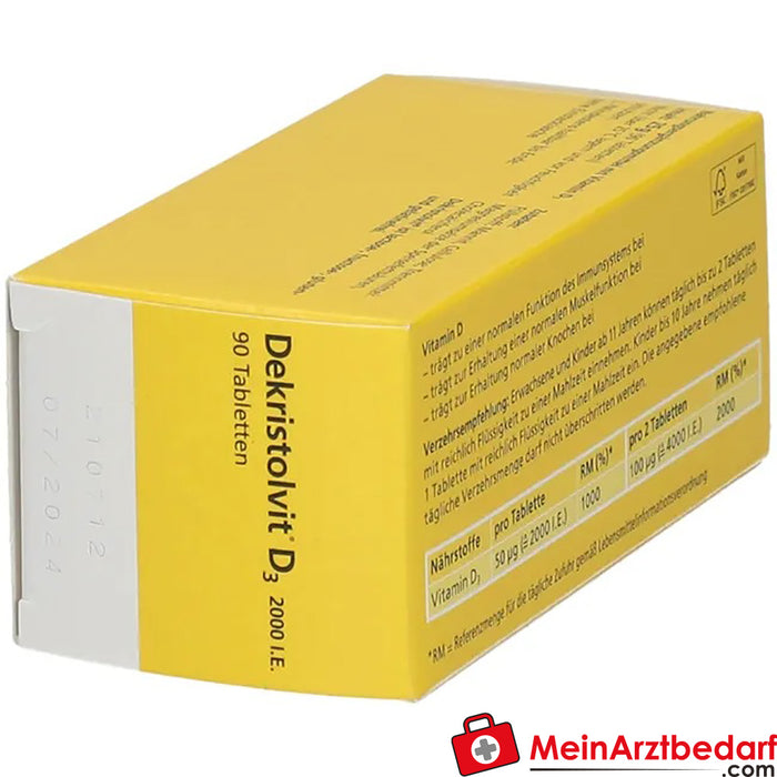 Dekristolvit D3 2000 I.E., 90 St.