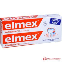 elmex Kariesschutz Aminfluorid Zahnpasta, 2x75 ml.