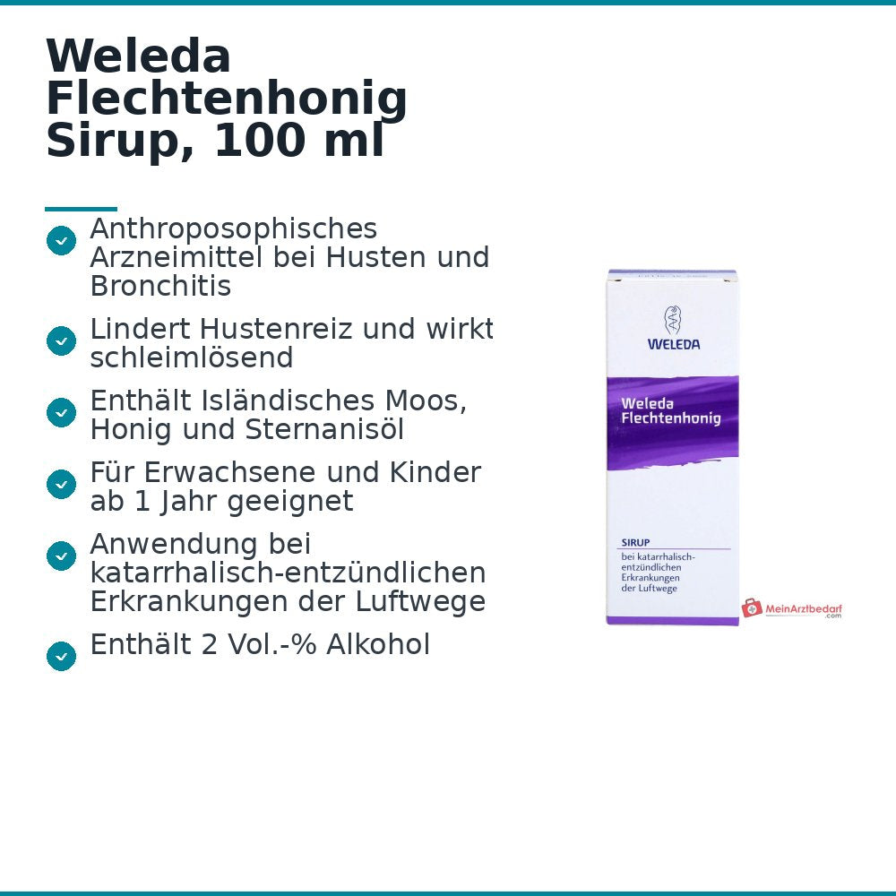 Weleda Flechtenhonig Sirup, 100 ml
