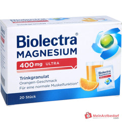 Biolectra Magnesium 400 mg ultra Trinkgranulat Orange, 20 Beutel.