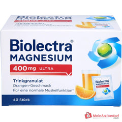 Biolectra Magnesium 400 mg ultra Trinkgranulat Orange, 40 Beutel.