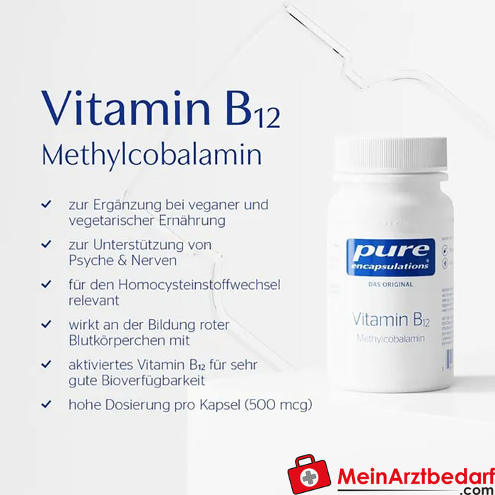 Pure Encapsulations® Vitamina B12, 90 Cápsulas