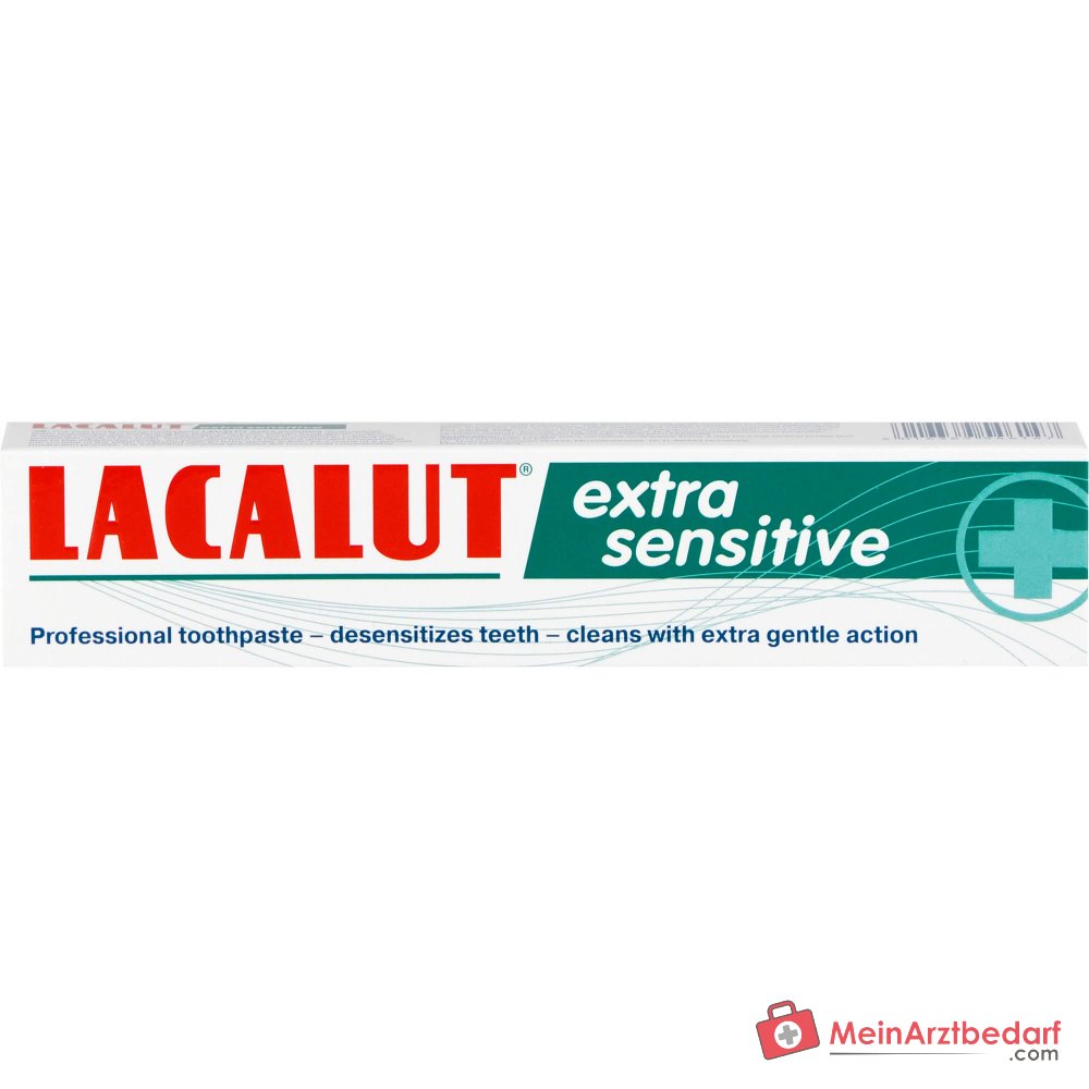 Lacalut extra sensitive Kaliumchlorid / Strontiumacetat / Aluminiumlactat / Natriumfluorid / Olaflur Zahncreme, 75 ml.