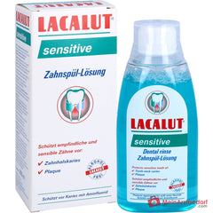 Lacalut sensitive Aminfluorid / Kaliumchlorid / Chlorhexidin Zahnspül-Lösung, 300 ml.