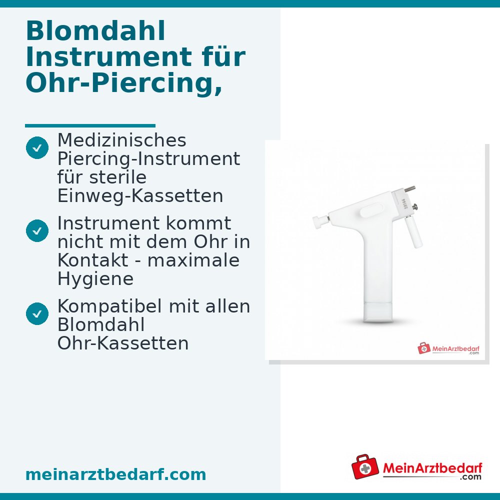 Blomdahl Piercing-Instrument für sterile Einweg-Kassetten.