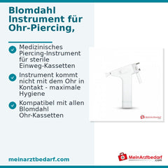 Blomdahl Piercing-Instrument für sterile Einweg-Kassetten.