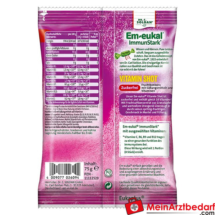 Em-eukal® ImmunStark® VITAMIN SHOT Bonbon Zuckerfrei, 75g