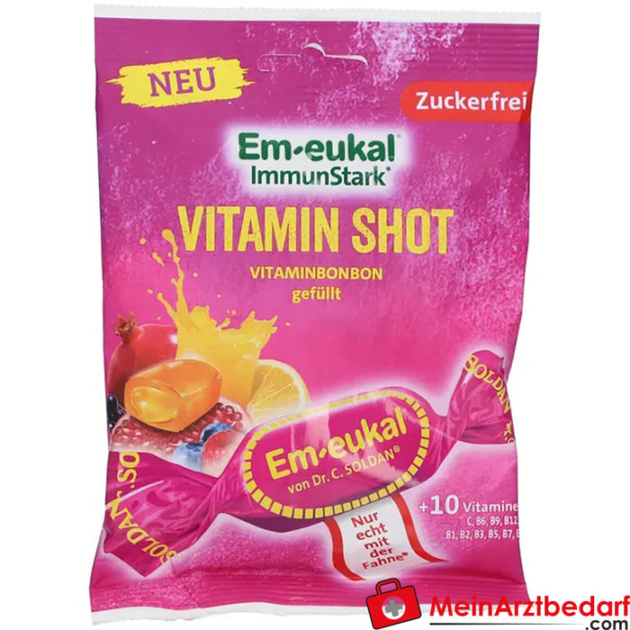 Em-eukal® ImmunStark® VITAMIN SHOT cukierki bez cukru, 75g
