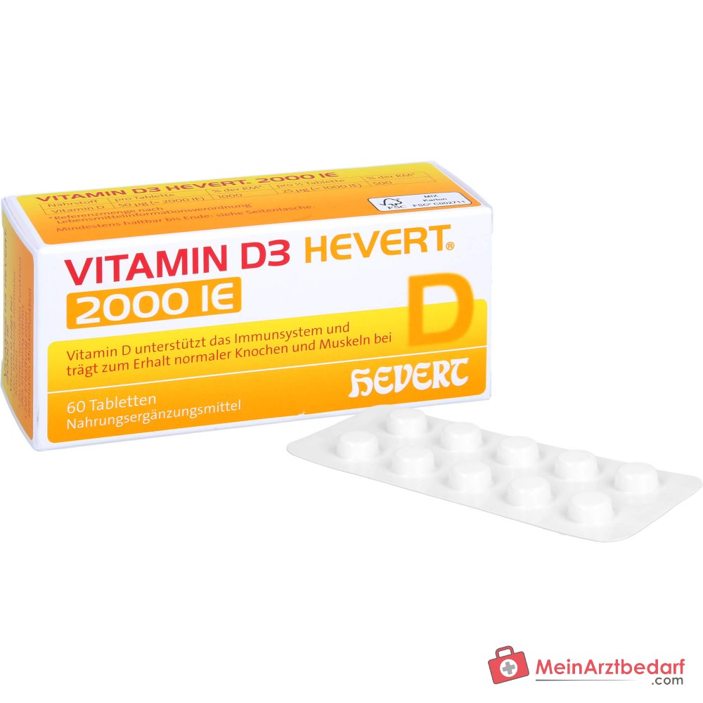 Hevert Vitamin D3 Cholecalciferol Tabletten, 60 St.