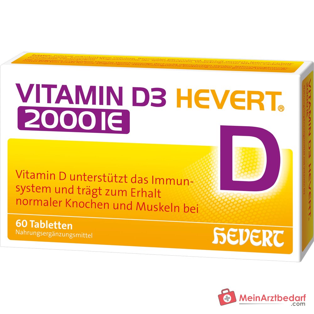 Hevert Vitamin D3 Cholecalciferol Tabletten, 60 St.