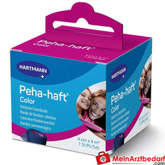 Peha-haft® Color latexfrei Fixierbinde 4 cm x 4 m blau, 1 St..