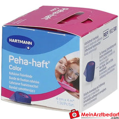 Peha-haft® Color latexfrei Fixierbinde 4 cm x 4 m blau, 1 St..