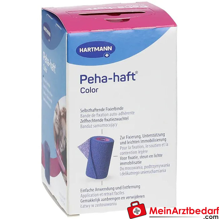 Peha-haft® Colour latexvrij fixatieverband blauw 8 cm x 4 m blauw, 1 st.