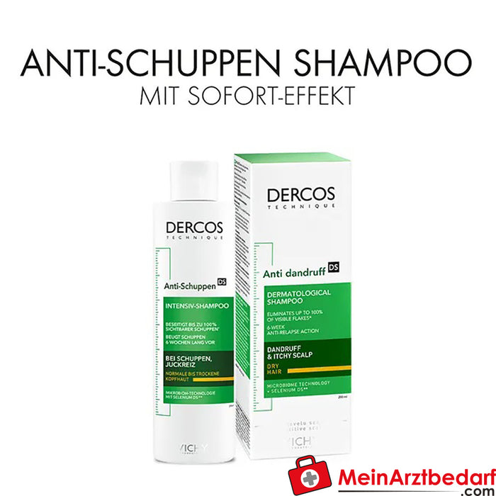 Vichy Dercos Anti-Dandruff Shampoo voor normale tot droge hoofdhuid, 200ml