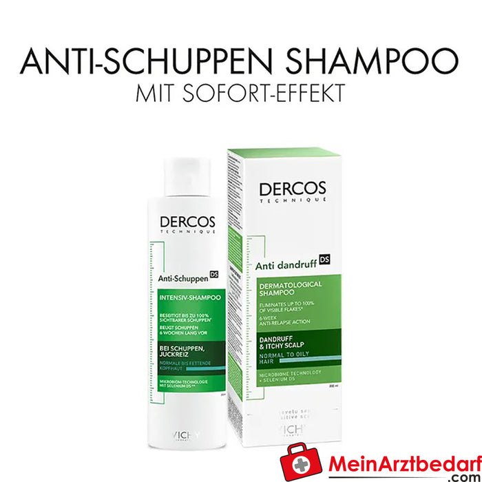 Vichy Dercos Anti-Schuppen Shampoo für normale bis fettige Kopfhaut, 200ml