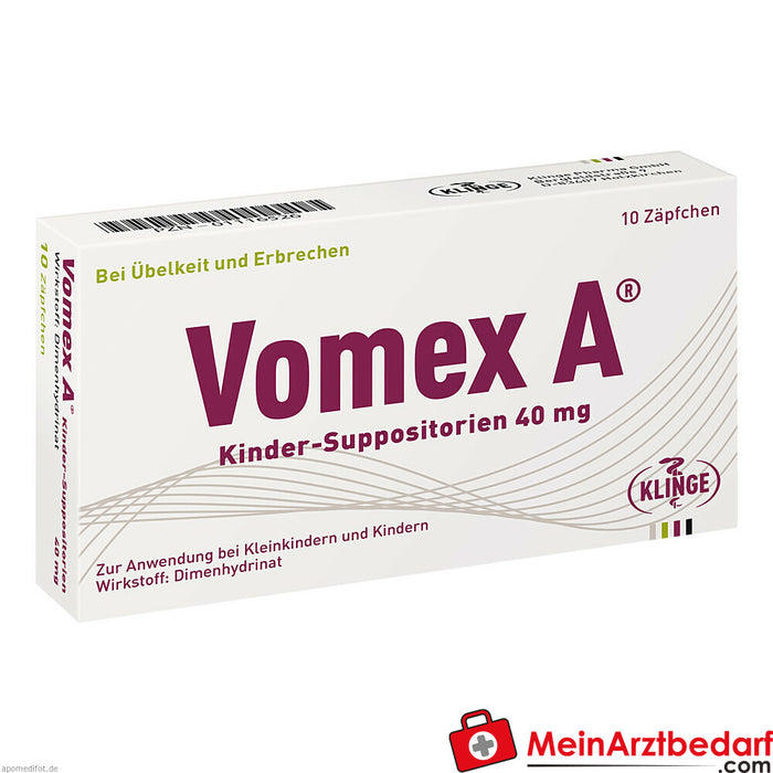 Vomex A Children 40mg suppositories