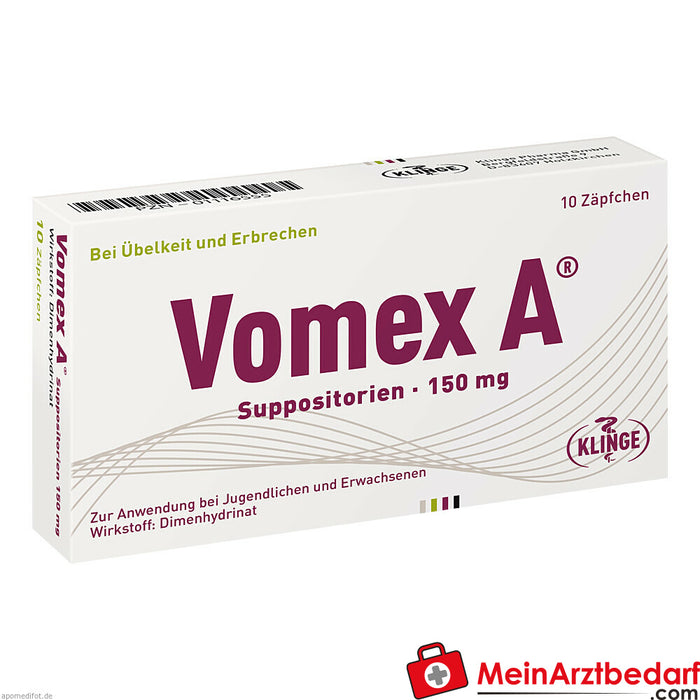 Vomex A 150 mg supositorios