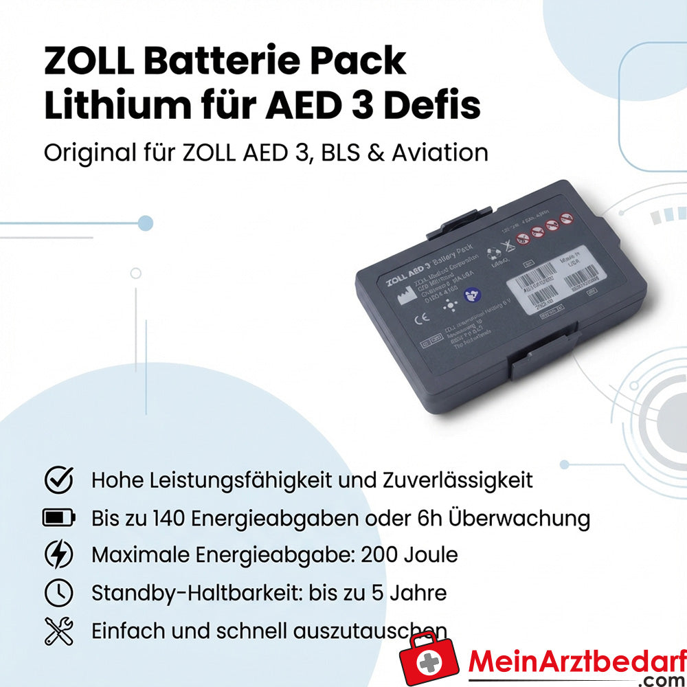 ZOLL AED 3 replacement battery, Lithium Battery Pack