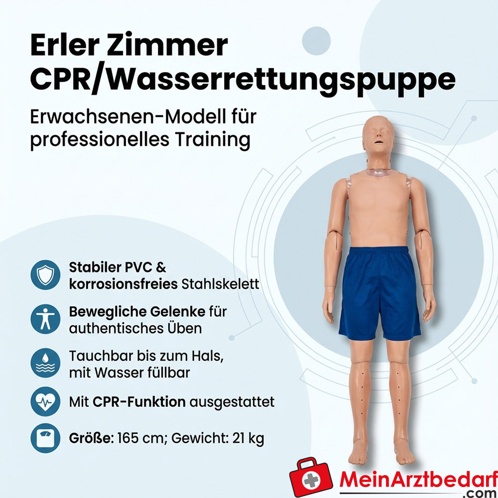 Maniquí de reanimación cardiopulmonar/rescate acuático para adultos Erler Zimmer