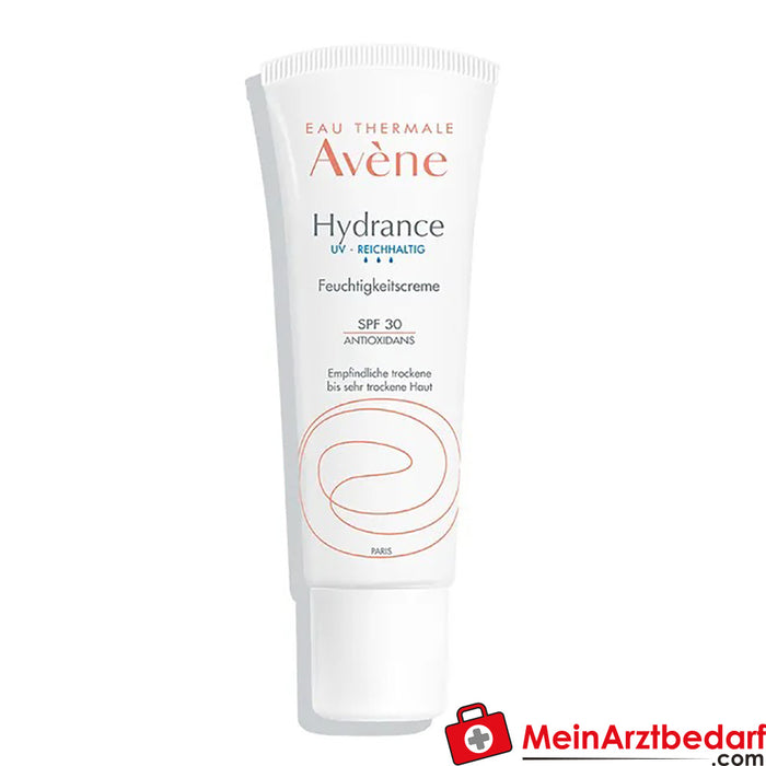 Avène Hydrance rijke UV hydraterende crème SPF 30 om de huid intensief te hydrateren