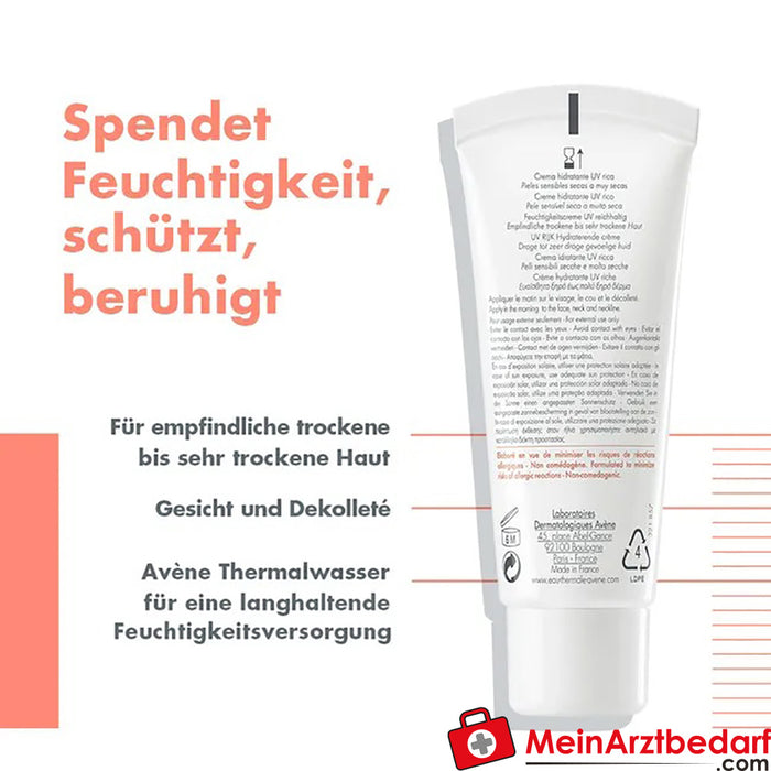 Avène Hydrance Crème riche hydratante UV SPF 30 pour une hydratation intense de la peau