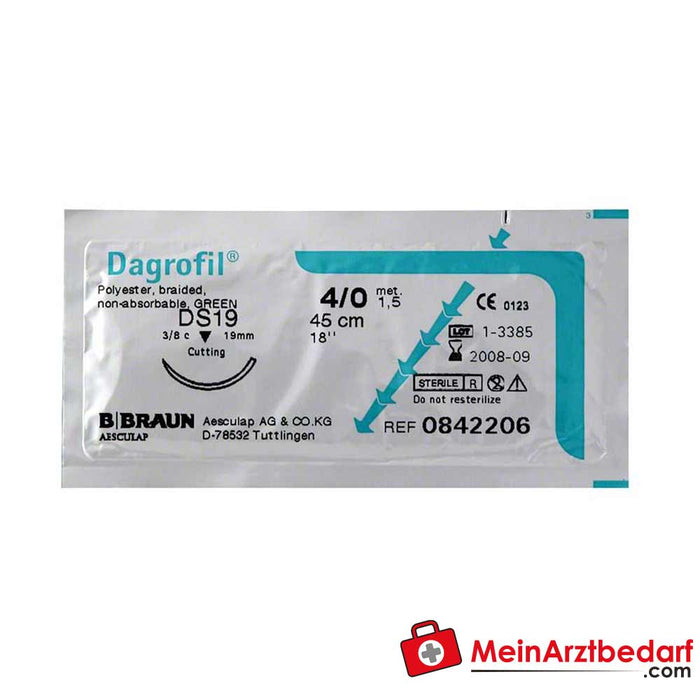 Sutures Dagrofil® B. Braun vert USP 2, 2/0 - 36 pièces