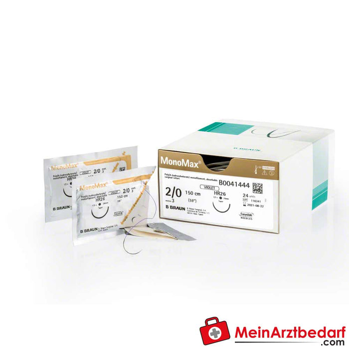 Sutures Monomax® B. Braun violet USP 0, 24 pièces