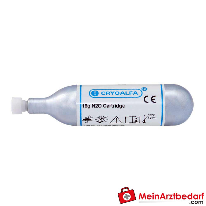 Cryoalfa® cápsulas 25g N2O com válvula (para SUPER e LUX)