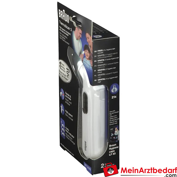 Kompaktowy termometr douszny Braun ThermoScan® 3, 1 szt.
