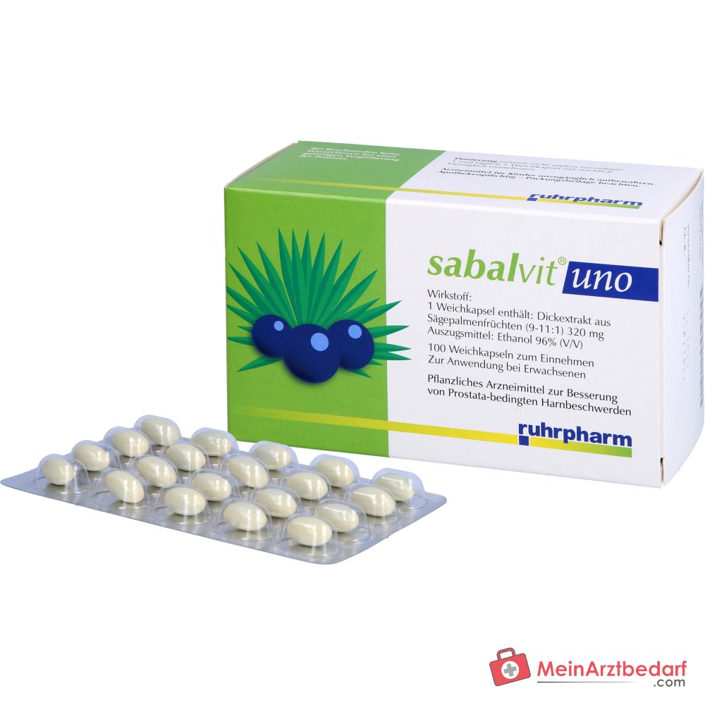 Ruhrpharm Sabalvit Uno Sägepalmenfrüchte-Dickextrakt Weichkapseln, 40 St.