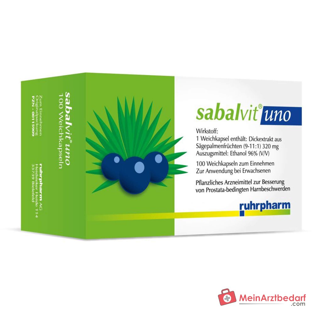 Ruhrpharm Sabalvit Uno Sägepalmenfrüchte-Dickextrakt Weichkapseln, 40 St.