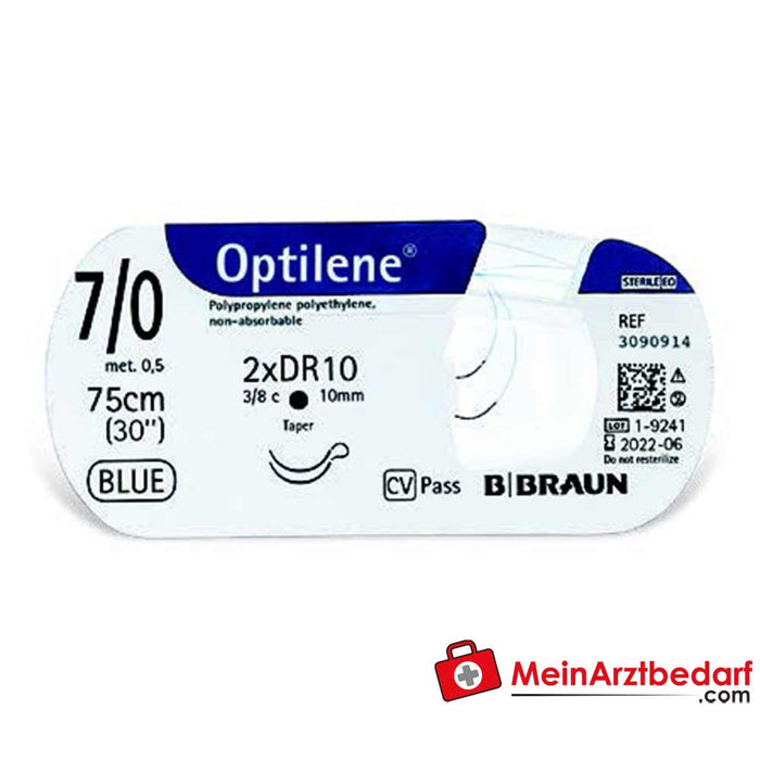 B. Material de sutura Braun Optilene® USP 3/0 (36 piezas)