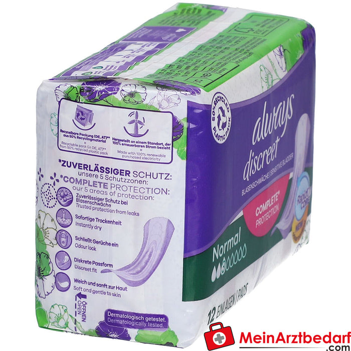 always discreet incontinence pads normal