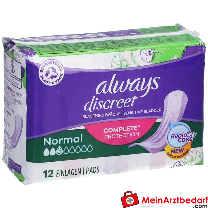 absorbentes incontinencia siempre discretos normal