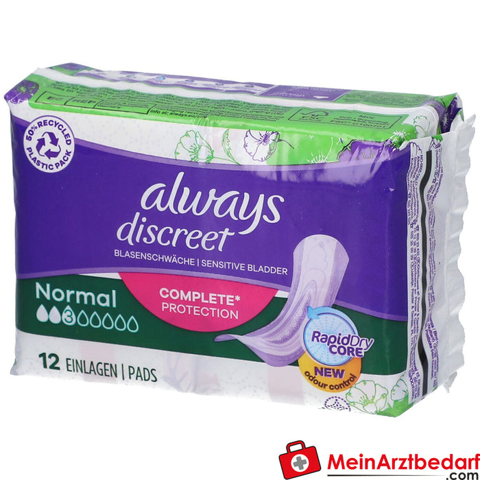 always discreet incontinence pads normal