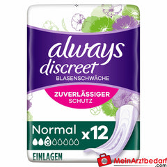 always discreet Inkontinenz Einlagen normal.