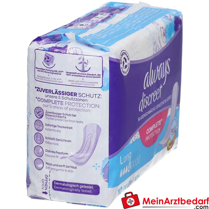 always discreet incontinence pads+ long