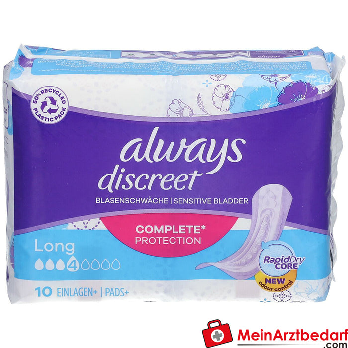 always discreet incontinence pads+ long