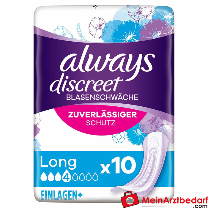 always discreet incontinence pads+ long
