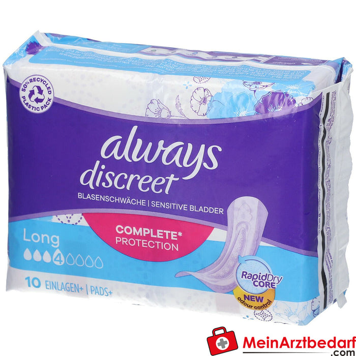 absorbentes incontinencia always discreet+ largo